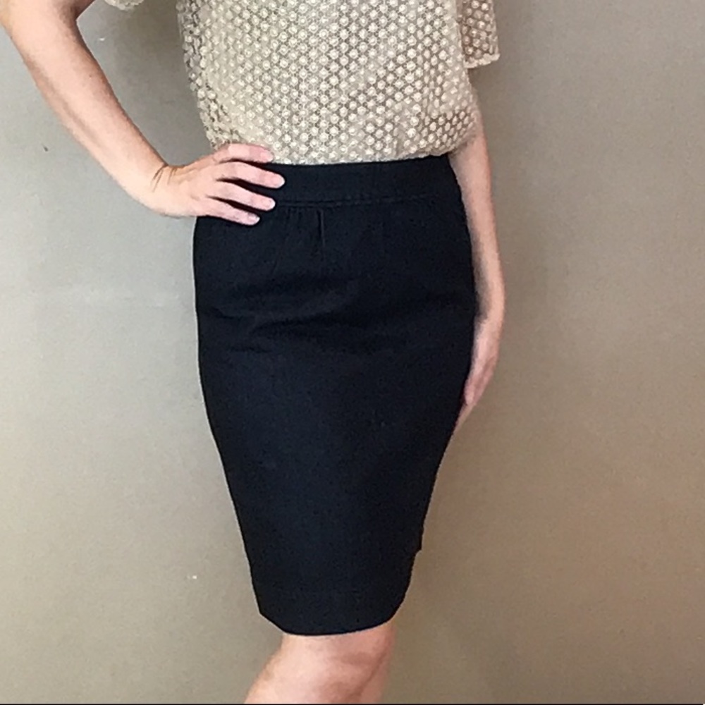 dark denim BODEN straight jean skirt 6 (D7)